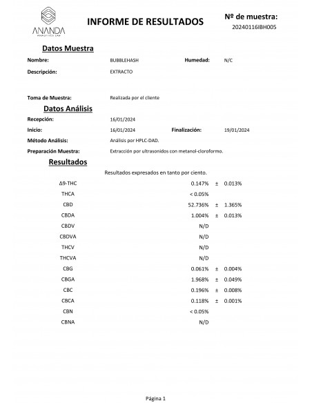 BUBBLE HASH 53% CBD